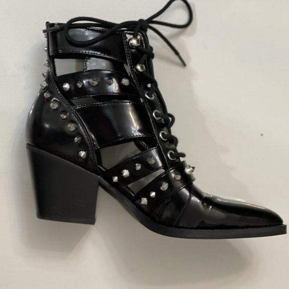Sam Edelman black patent bootie with studs - Picture 14 of 16